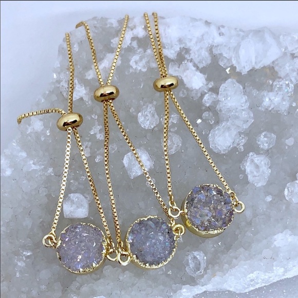 SOLD OUT Handmade Druzy Bolo Bracelet - Picture 3 of 8